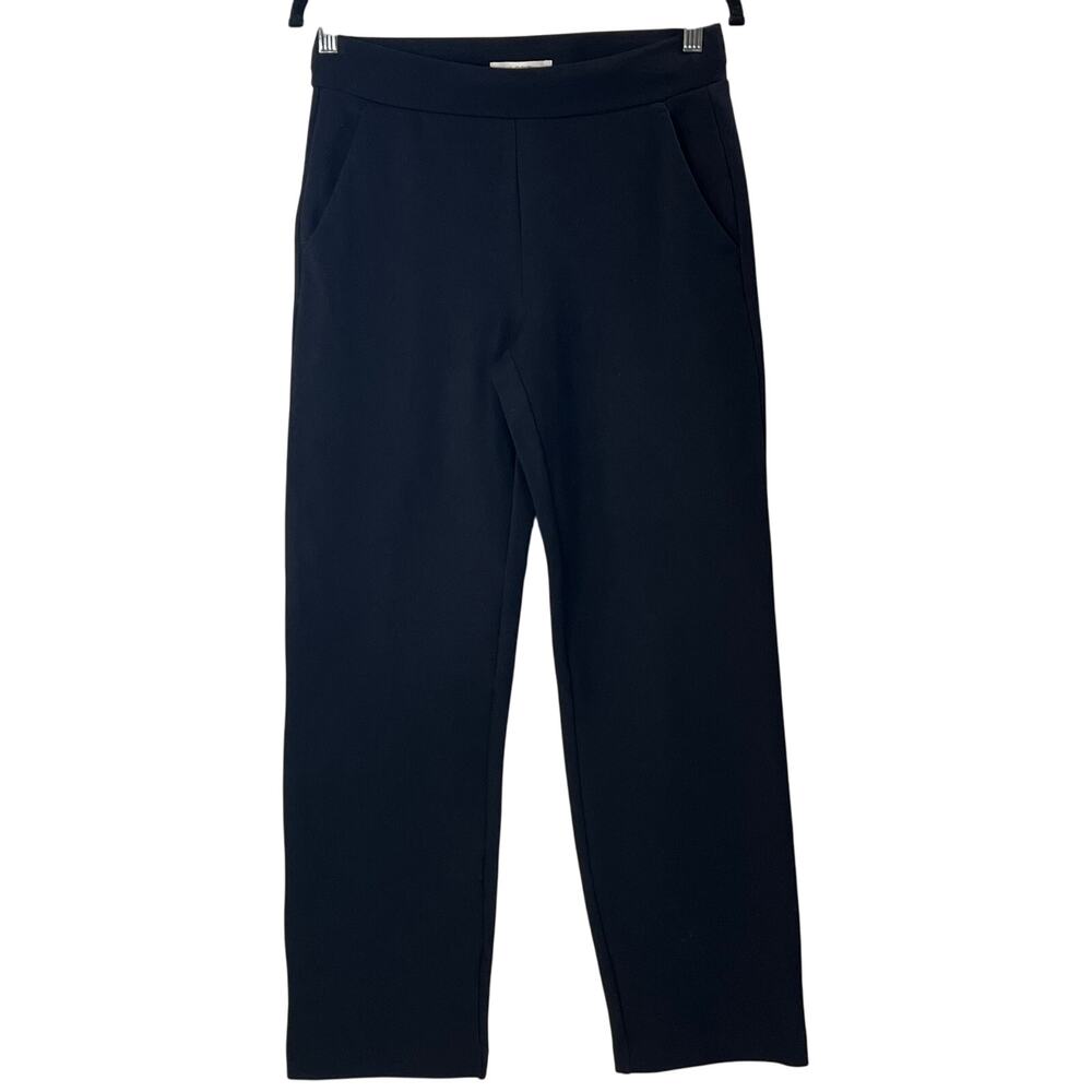 Loft Black Mid Rise Elastic Waist Straight Leg Pants Size XS